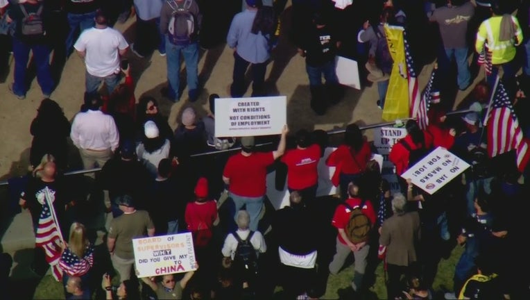 LA Police and Fire Protest Vaccine Mandates